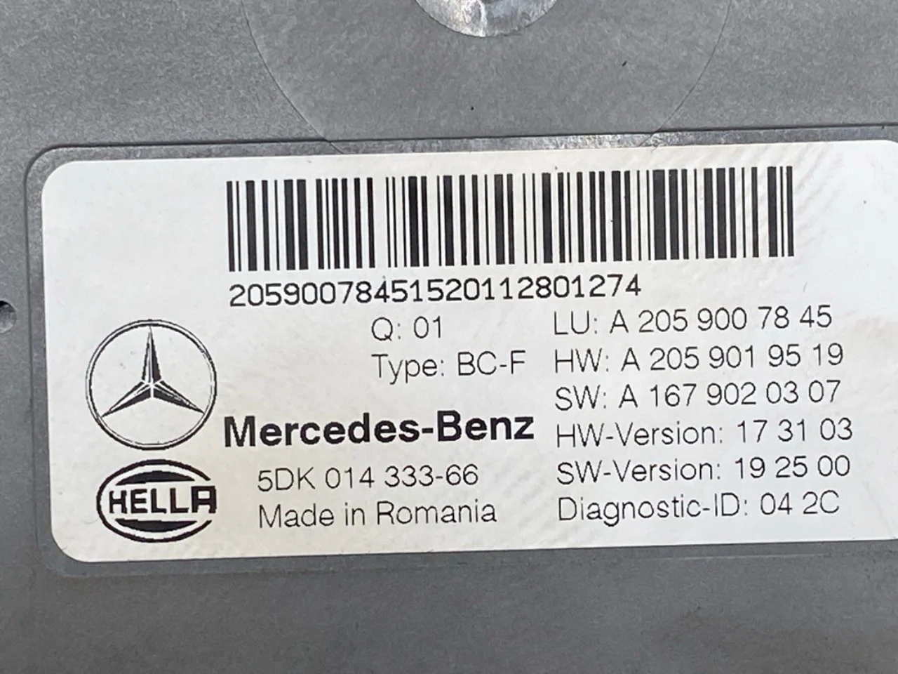 Mercedes EQC 2020- Vezérlőegység, egyéb nézet 3