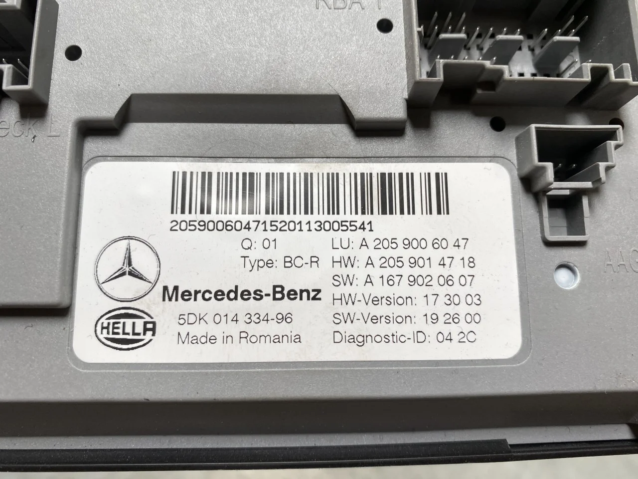 Mercedes EQC 2020- Vezérlőegység, egyéb nézet 4