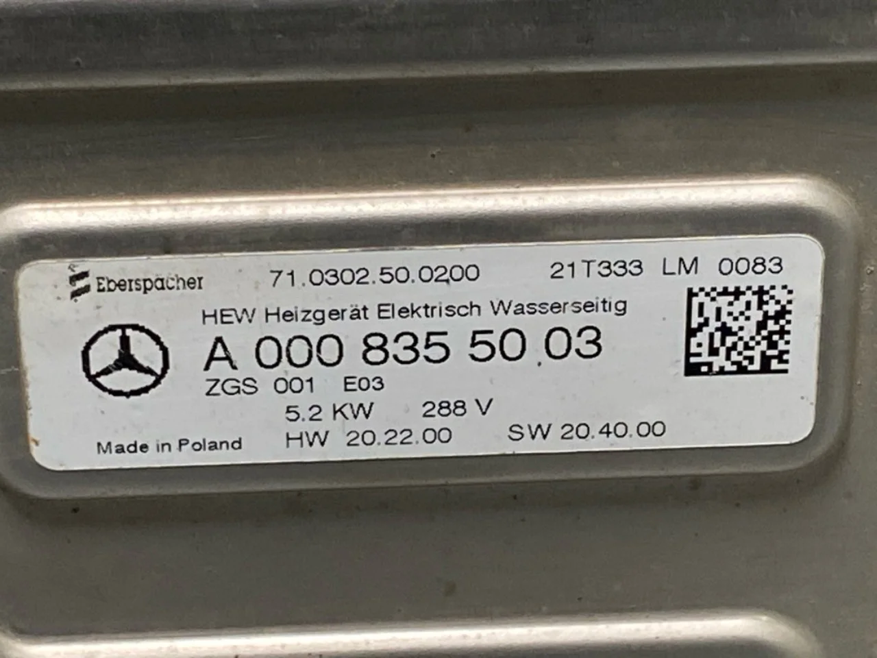 Mercedes EQS V297 2022- Fűtőradiátor, klímás rendszerhez nézet 4
