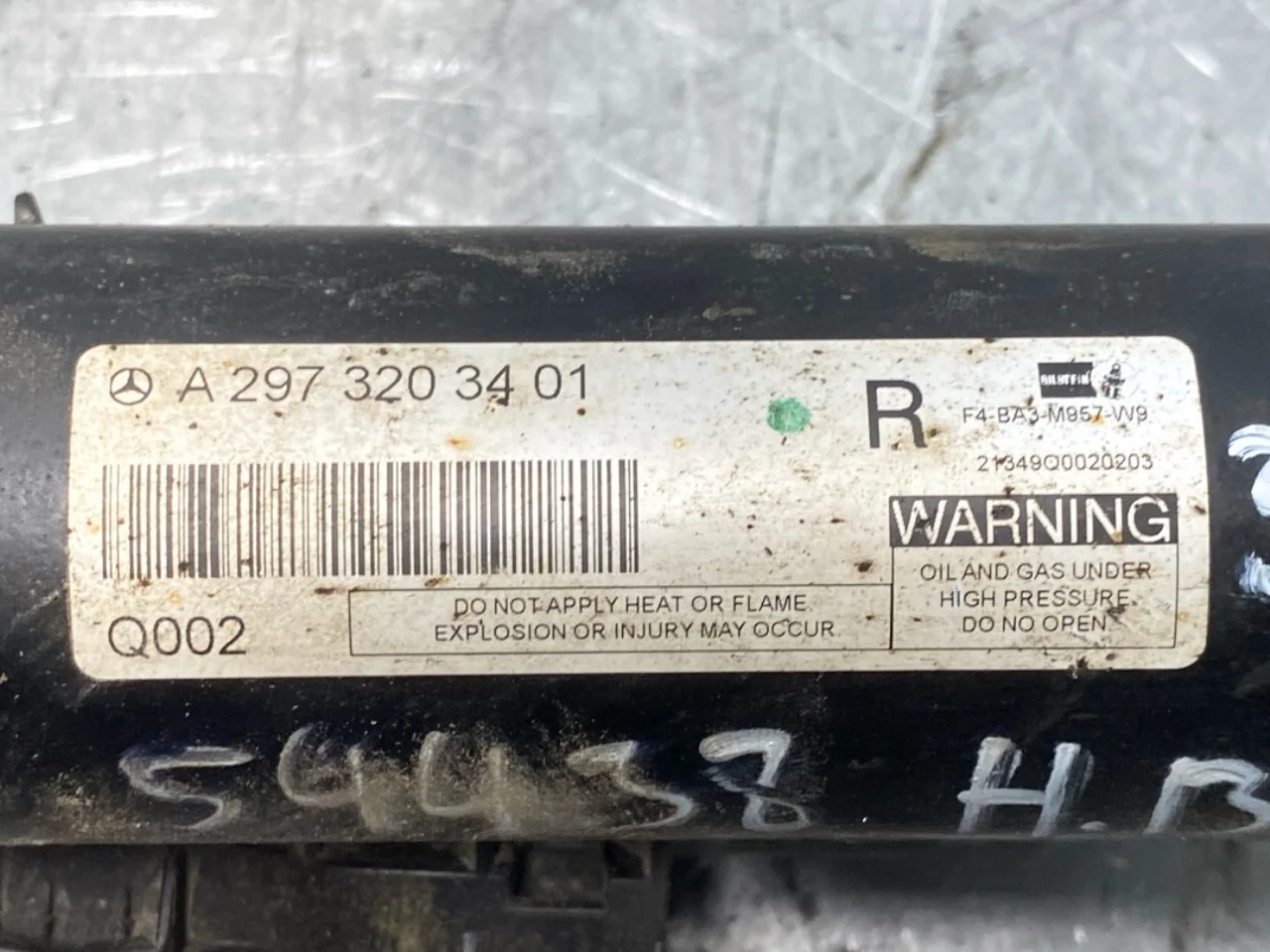 Mercedes EQS V297 2022- Shock absorber, rear view 4