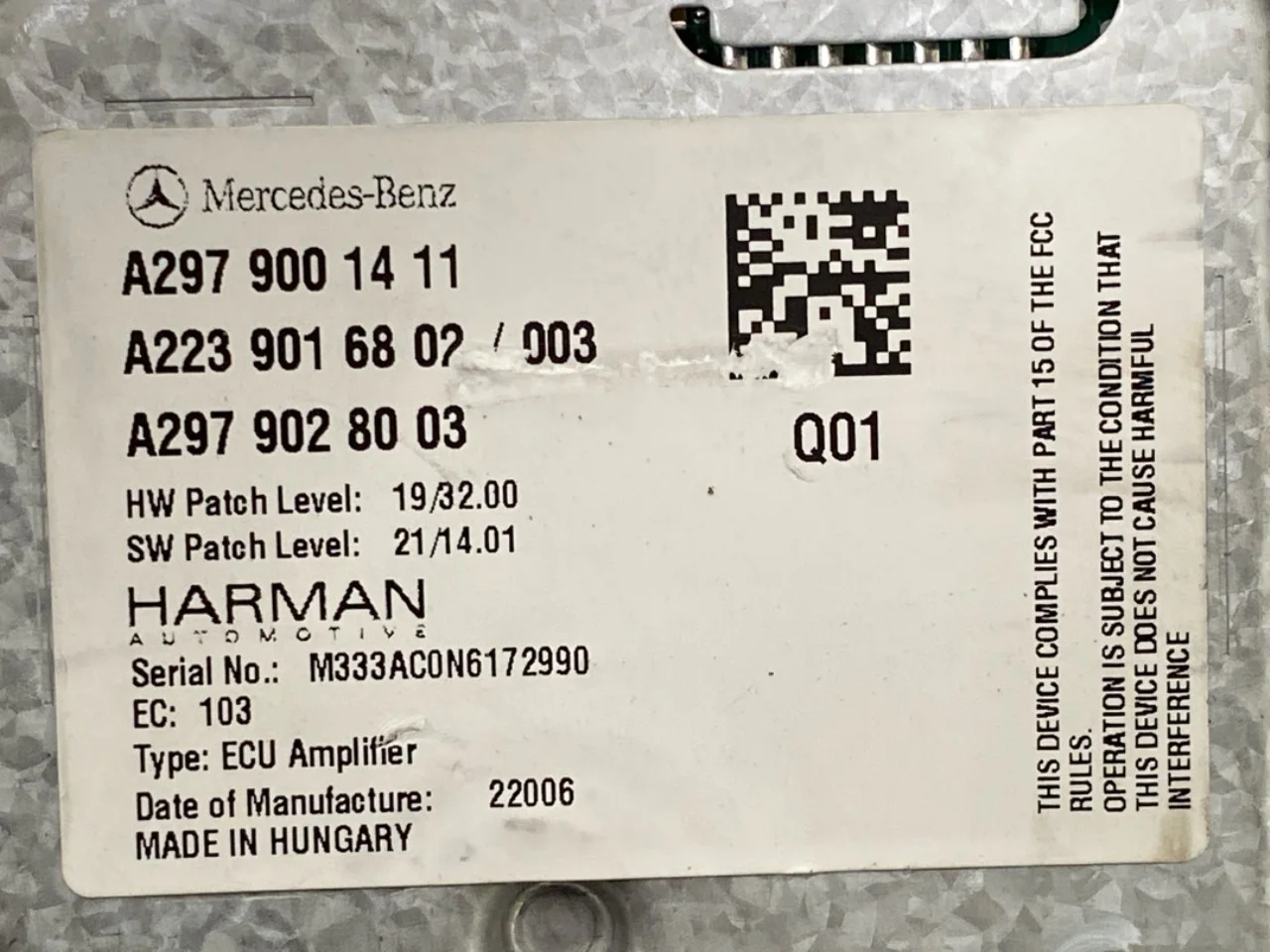 Mercedes EQS V297 2022- Vezérlőegység, egyéb nézet 3