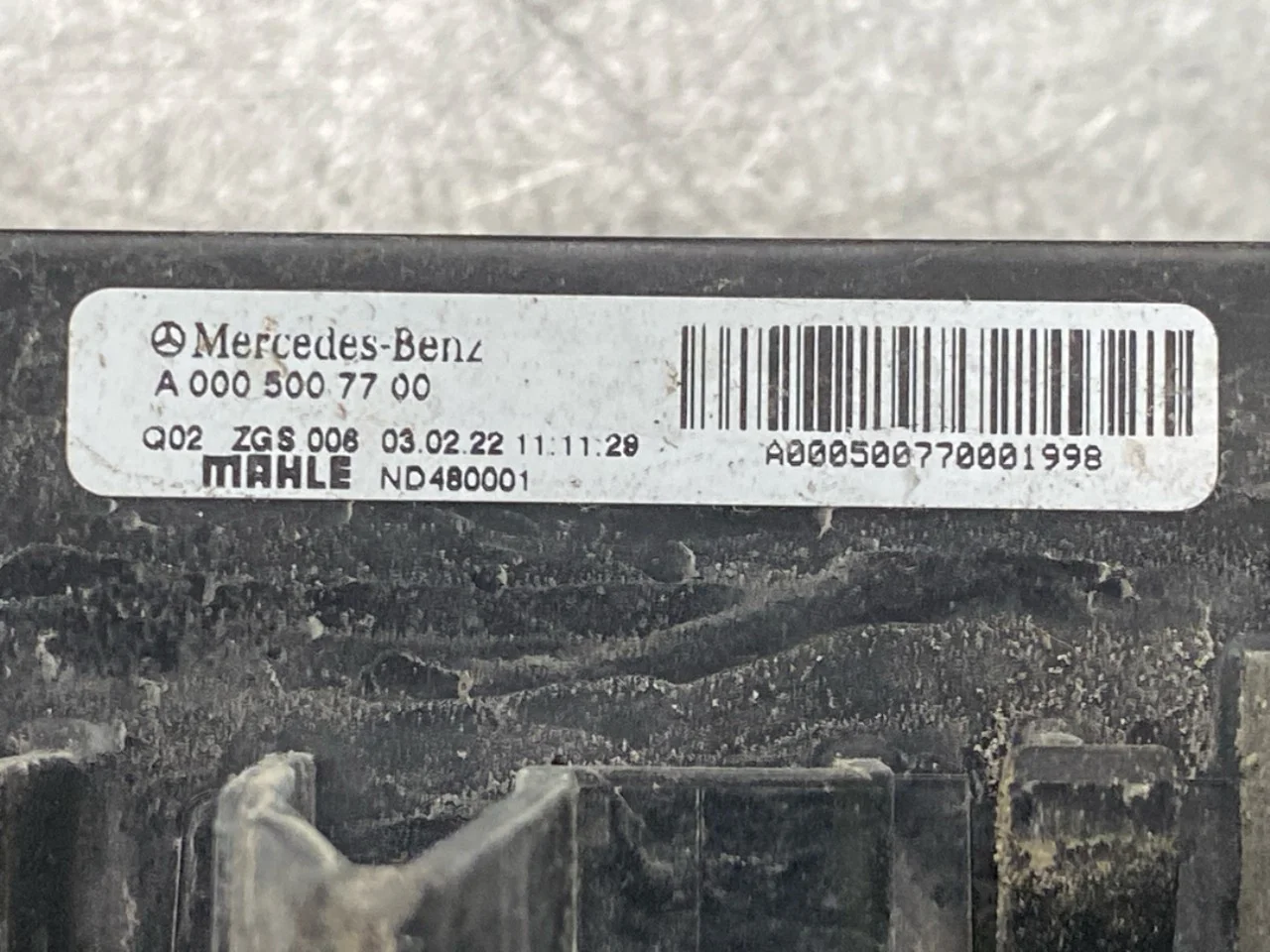 Mercedes EQS V297 2022- Klíma kondenzátor / hűtő nézet 3