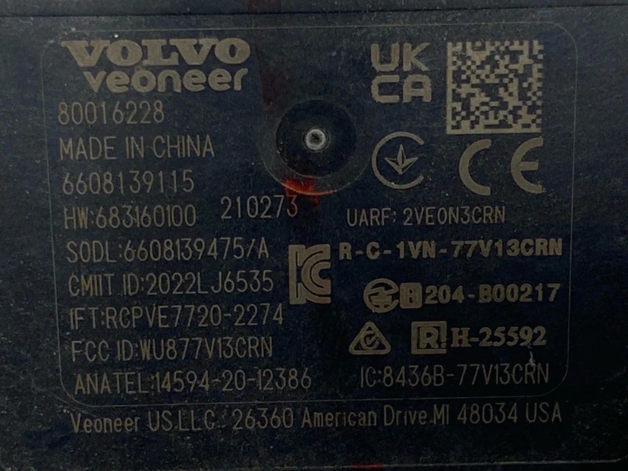 Volvo EX30 2024- Aktív ütközésvédelem érzékelő nézet 3