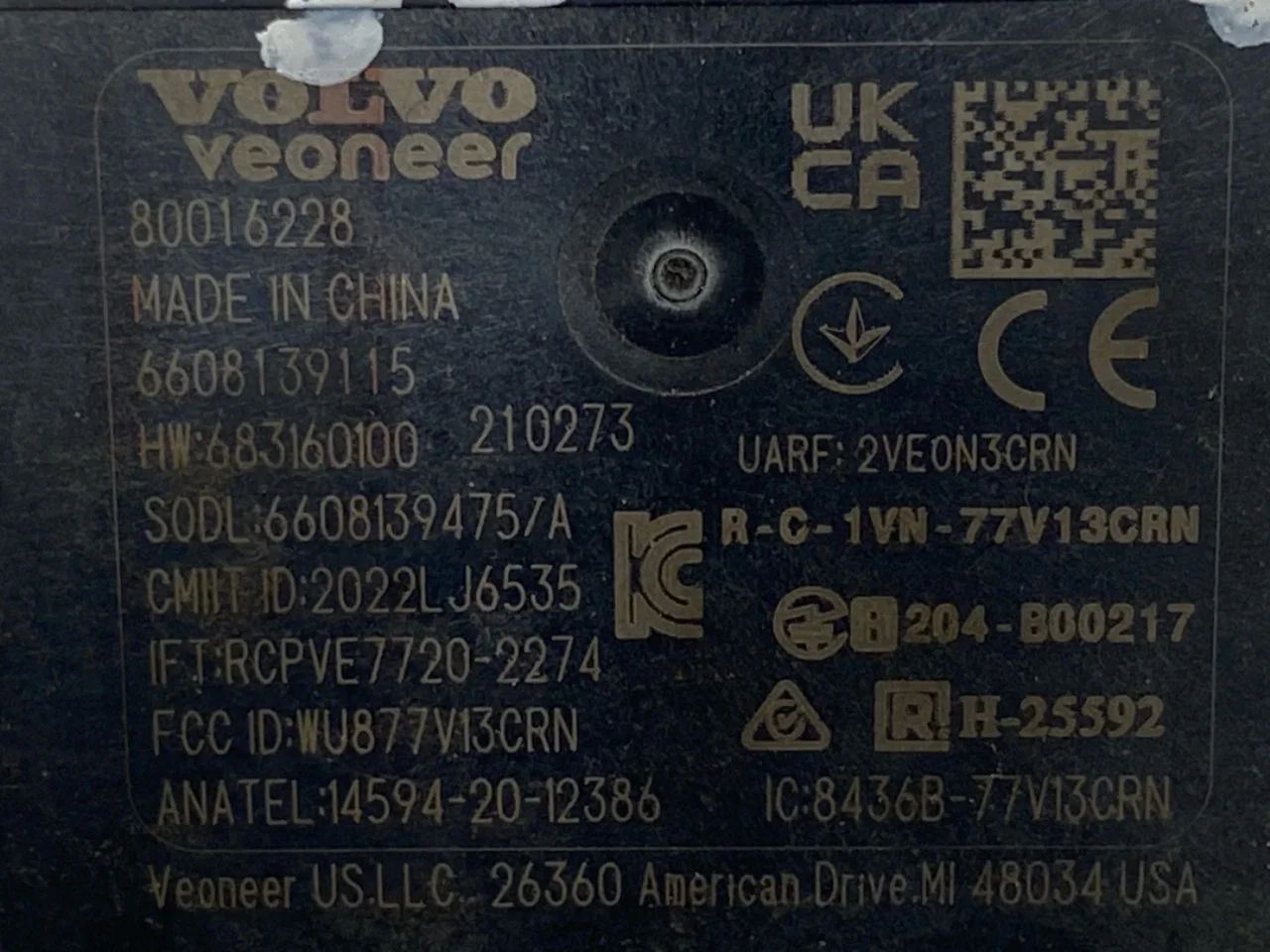 Volvo EX30 2024- Aktív ütközésvédelem érzékelő nézet 3
