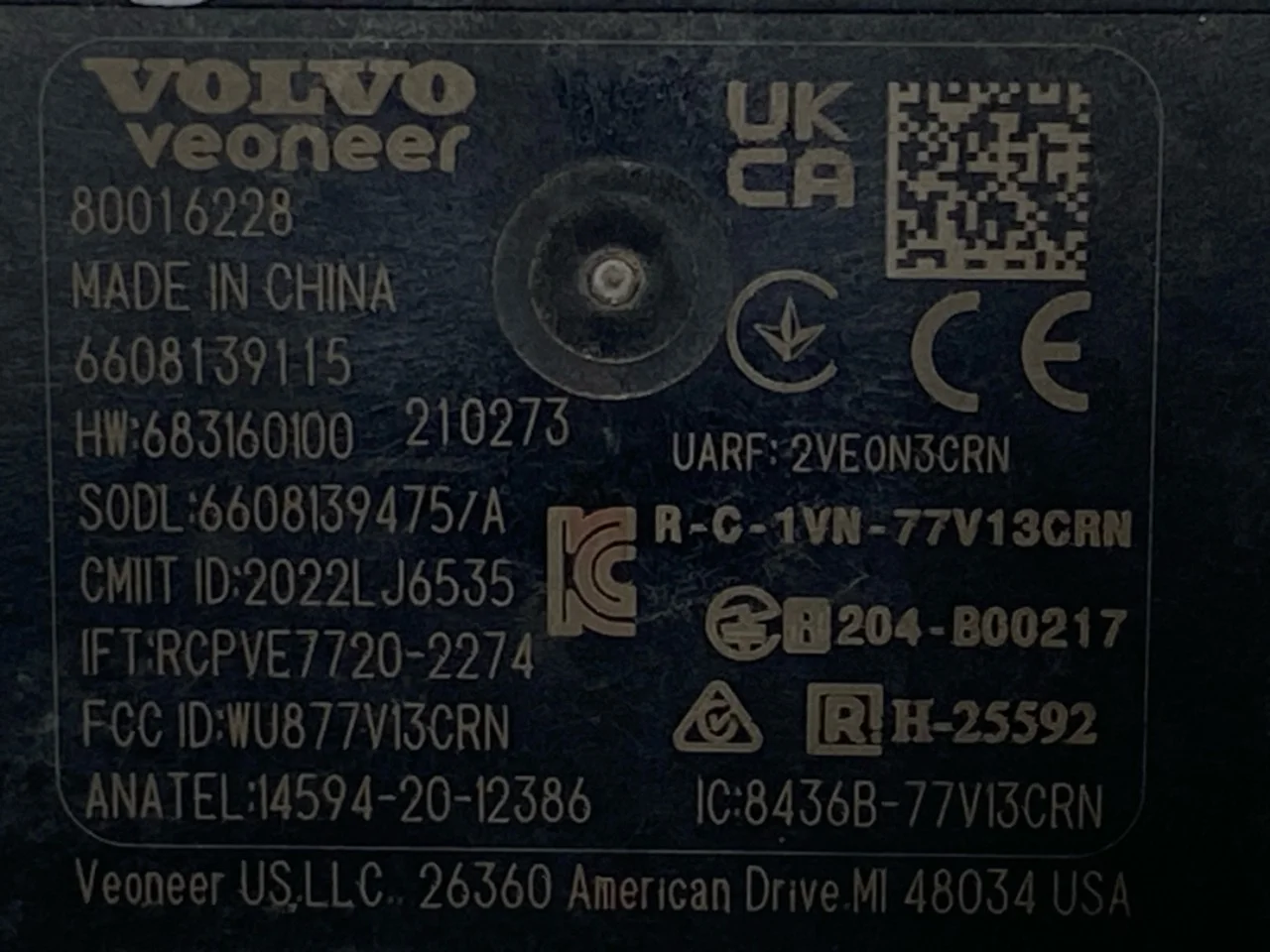 Volvo EX30 2024- Aktív ütközésvédelem érzékelő nézet 3