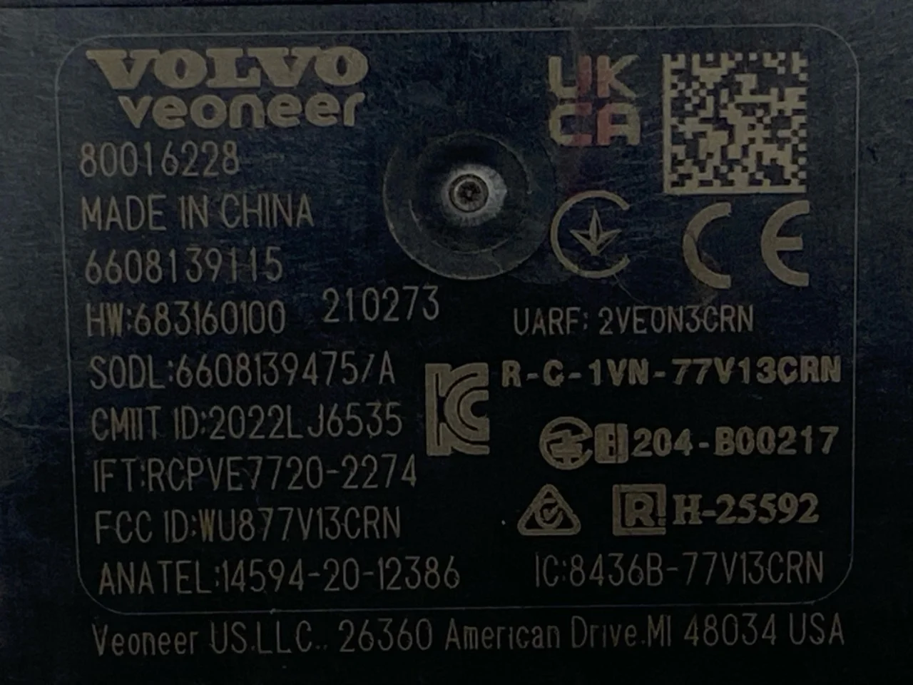 Volvo EX30 2024- Aktív ütközésvédelem érzékelő nézet 3