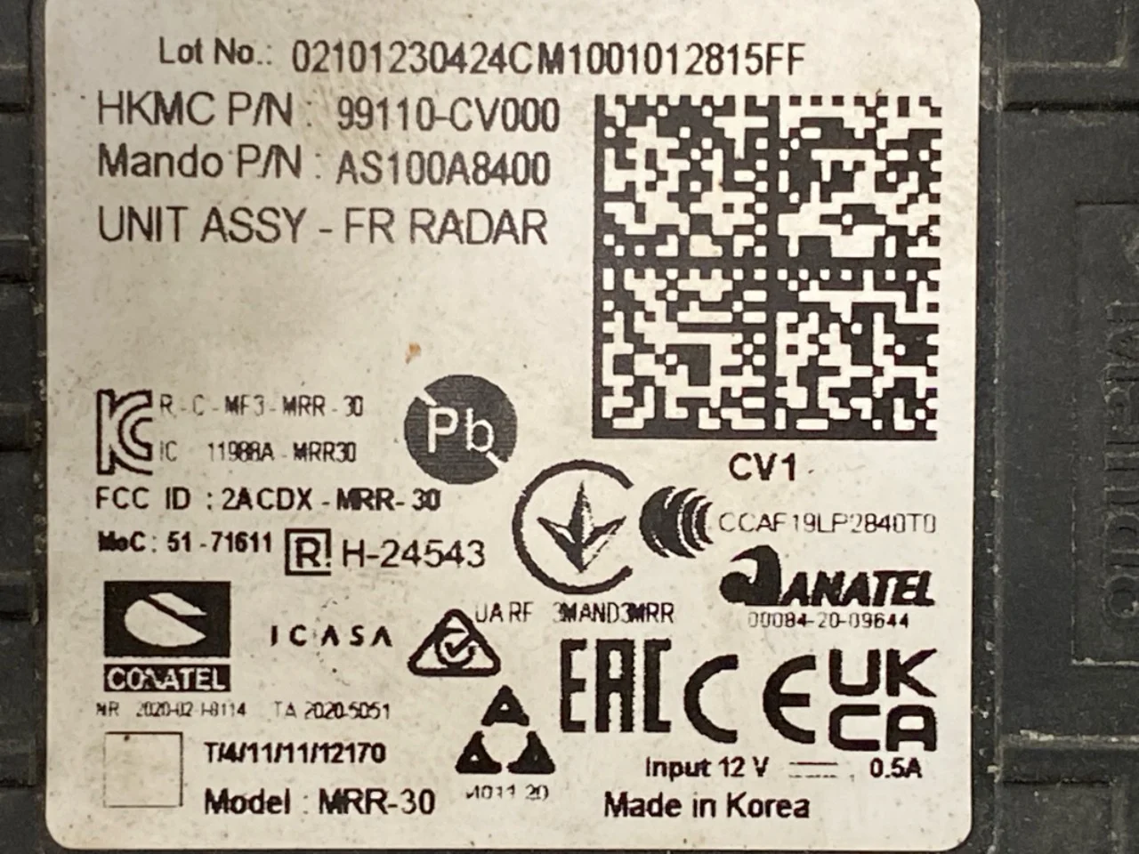 Kia EV6 2022- Tempomat (adaptív) érzékelő nézet 3
