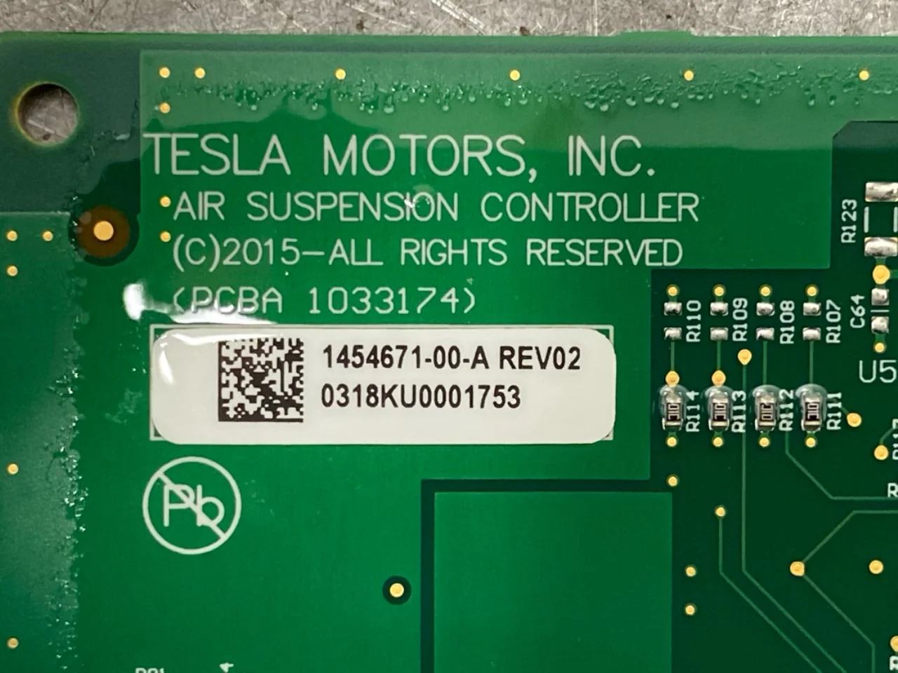 Tesla MODEL X 2016- Vezérlőegység, rugózás / légrugó nézet 3