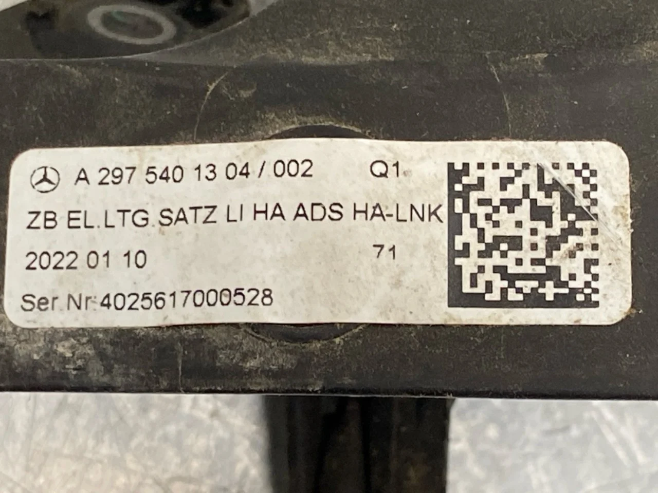 Mercedes EQS V297 2022- Kábelköteg nézet 3