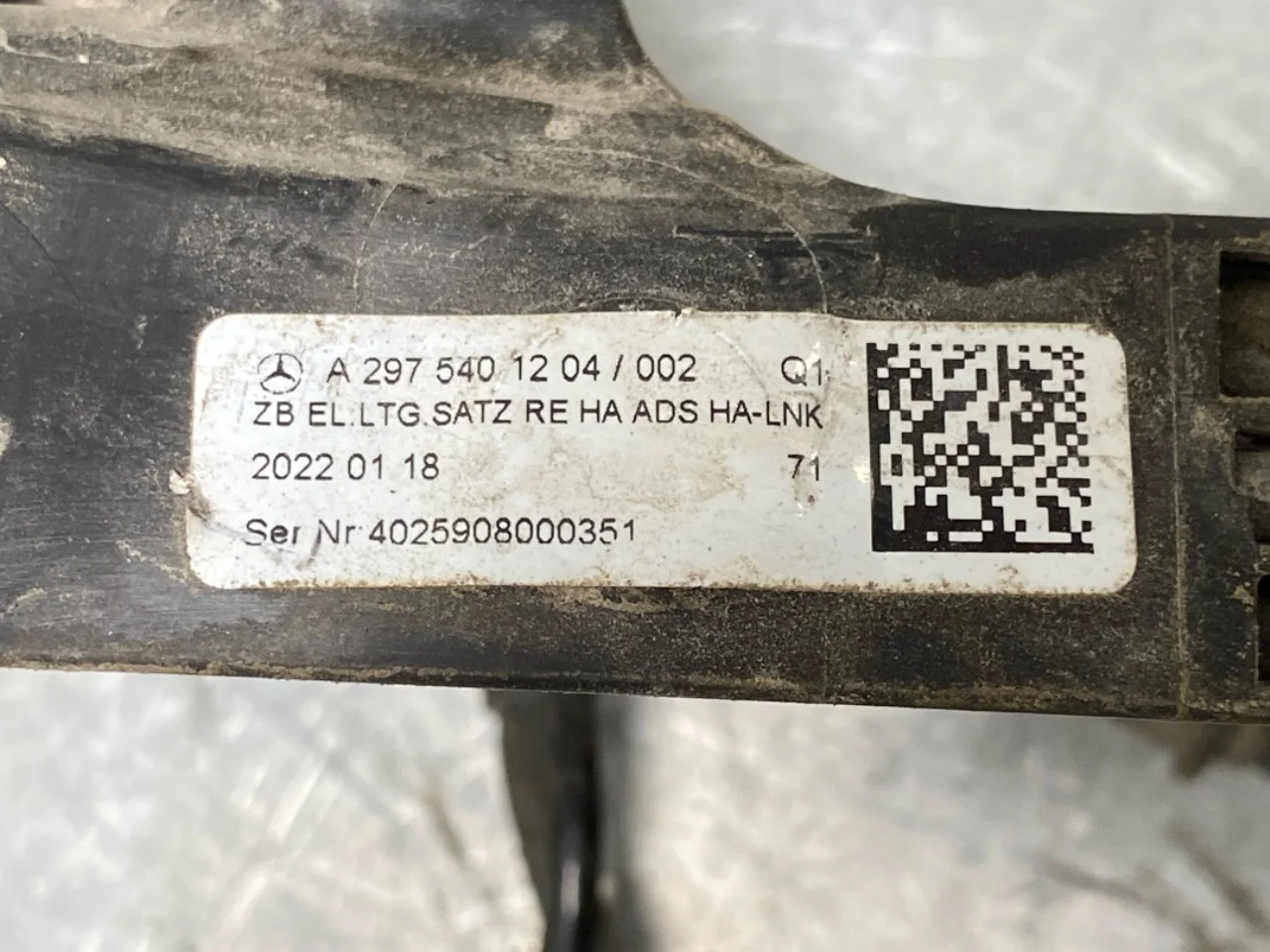 Mercedes EQS V297 2022- Kábelköteg nézet 4