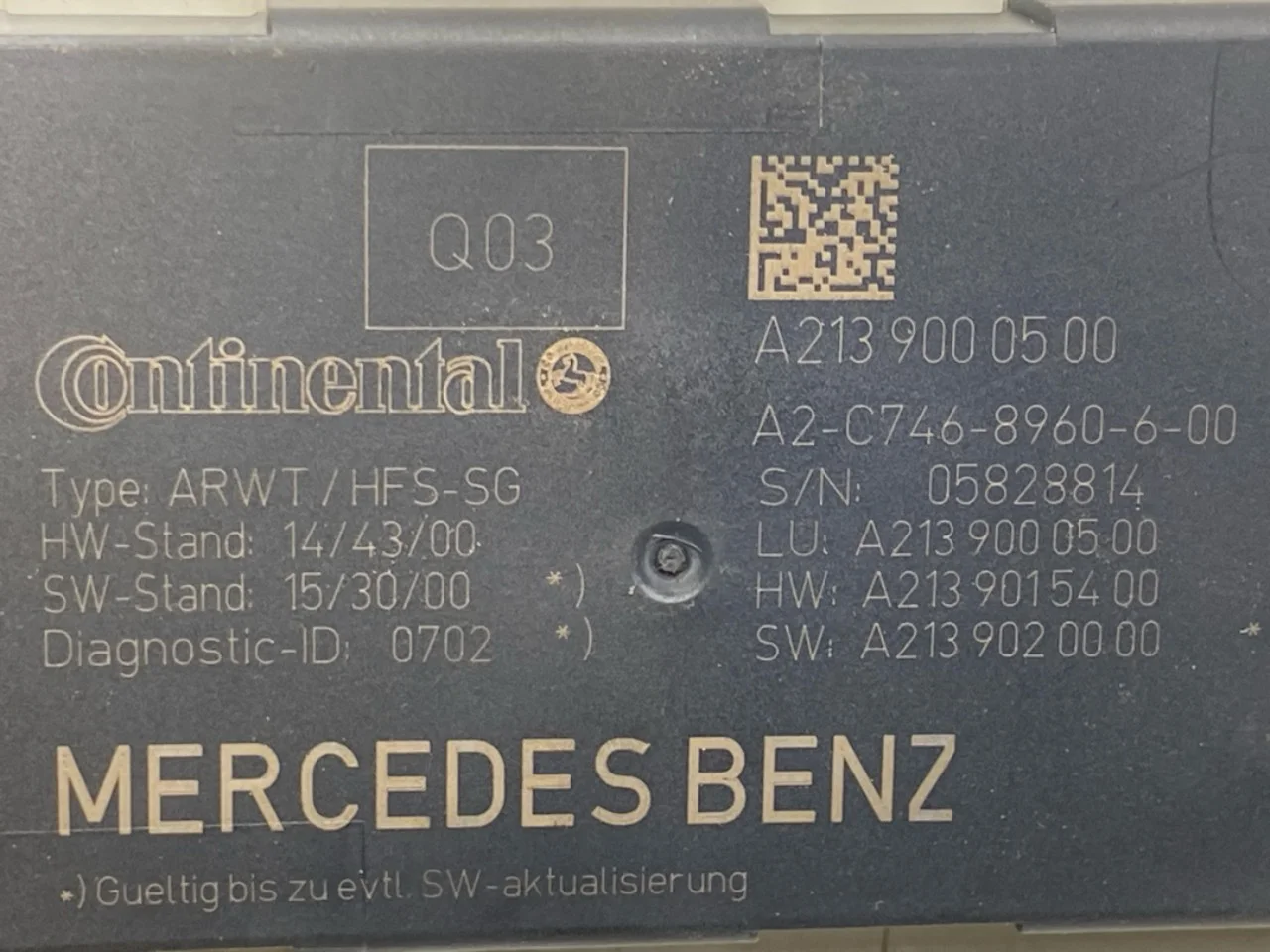 Mercedes EQC 2020- Control unit, tailgate view 3