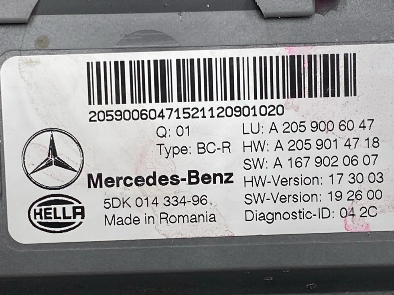 Mercedes EQC 2020- Vezérlőegység, egyéb nézet 3