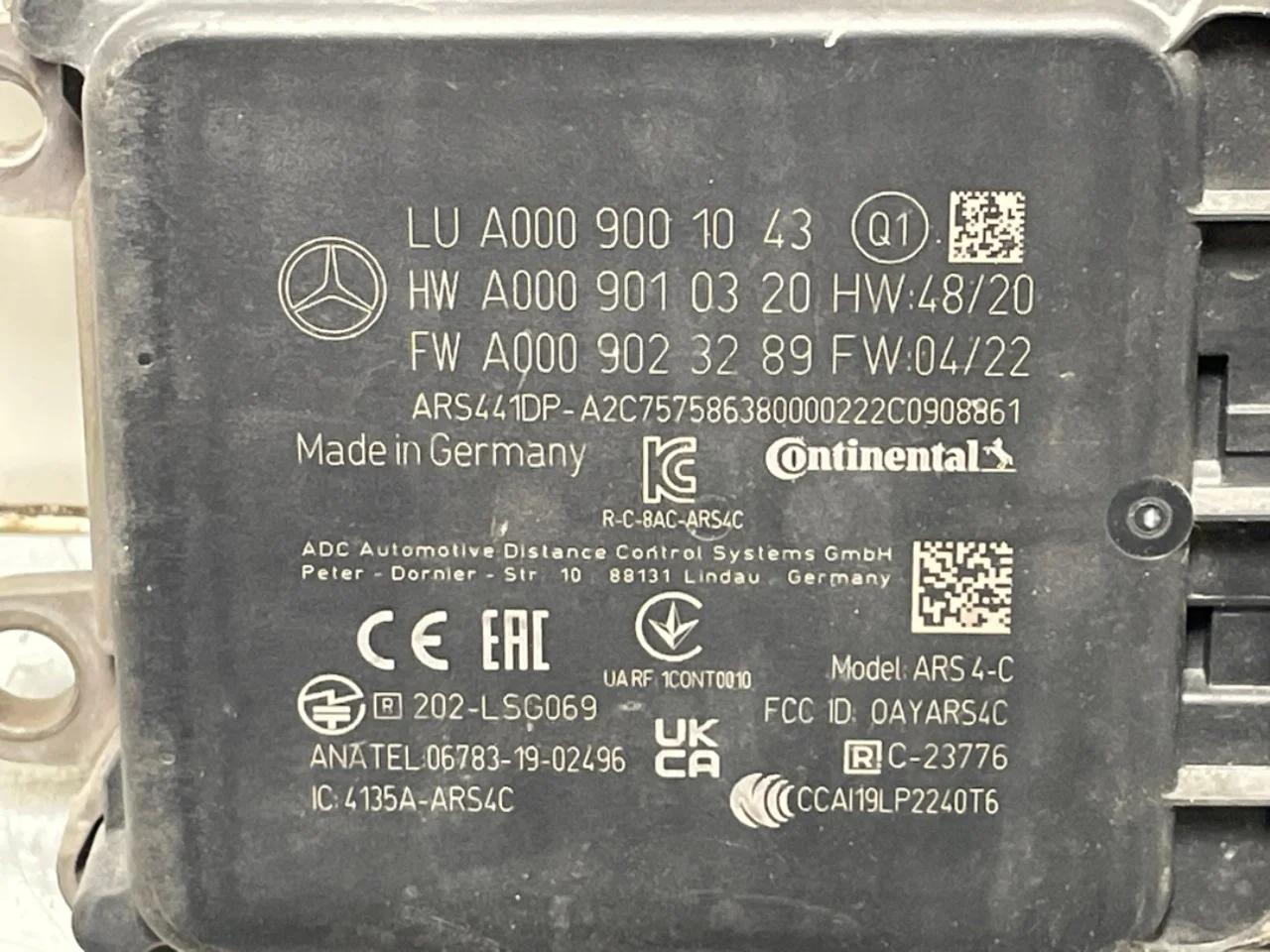 Mercedes EQE SUV X294 2022- Tempomat (adaptív) érzékelő nézet 4