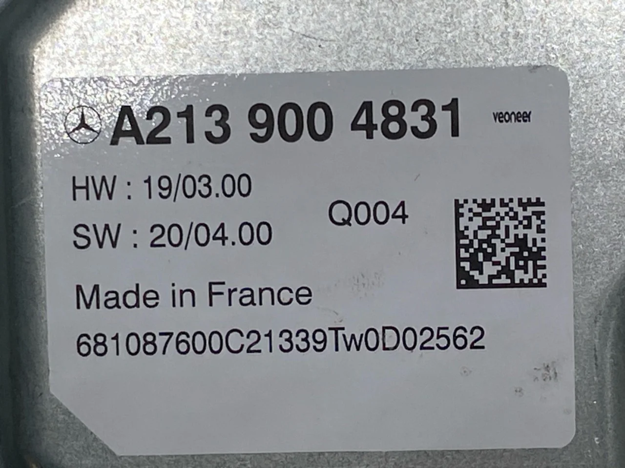 Mercedes EQC 2020- Tempomat (adaptív) érzékelő nézet 3