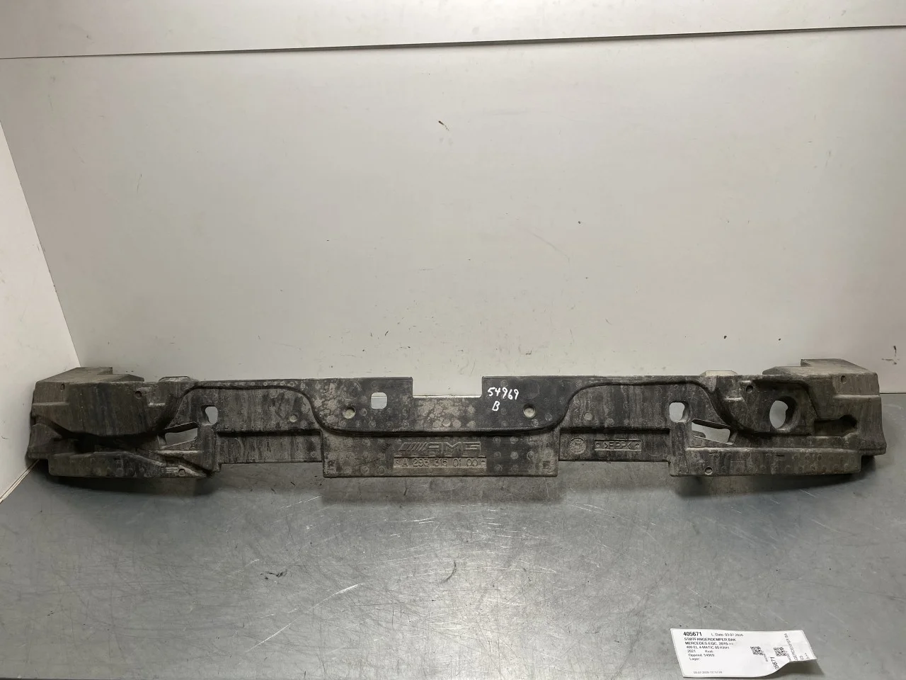 Mercedes EQC 2020- Rear bumper impact absorber