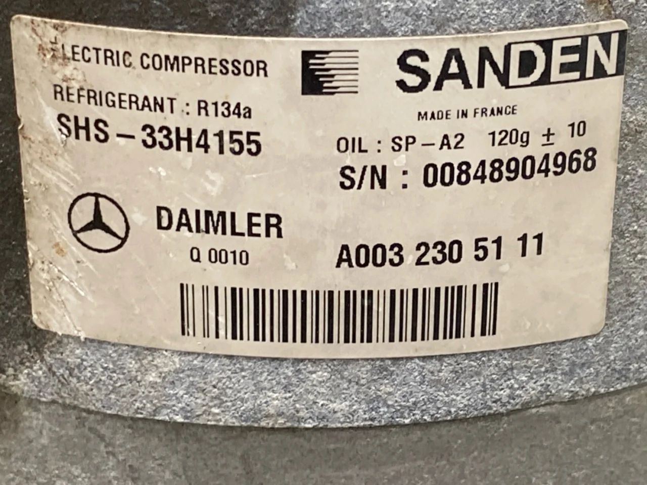 Mercedes B 180-200 W246/W242 2012-19 Klímakompresszor nézet 3