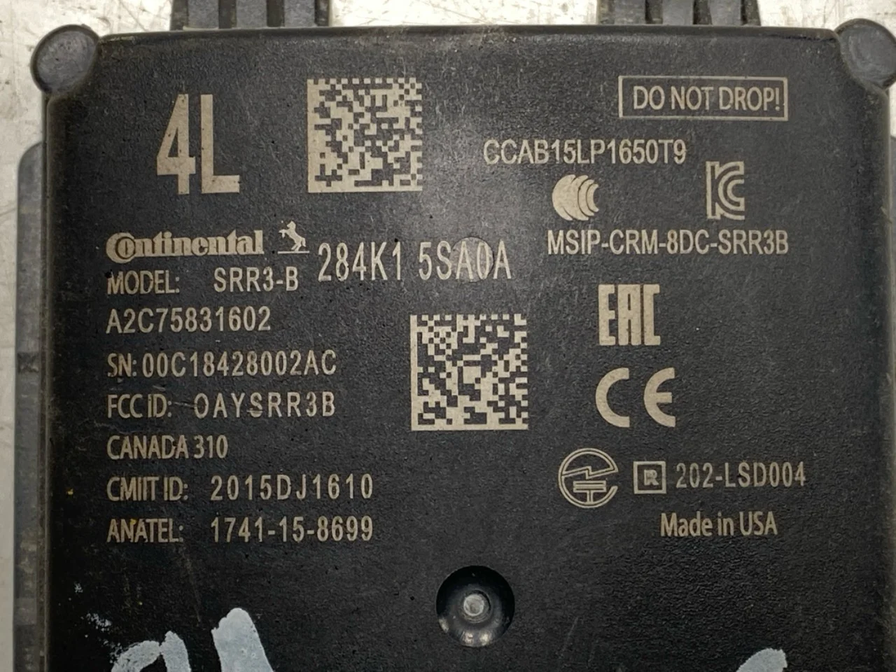 Nissan LEAF 2017-24 Aktív ütközésvédelem érzékelő nézet 3
