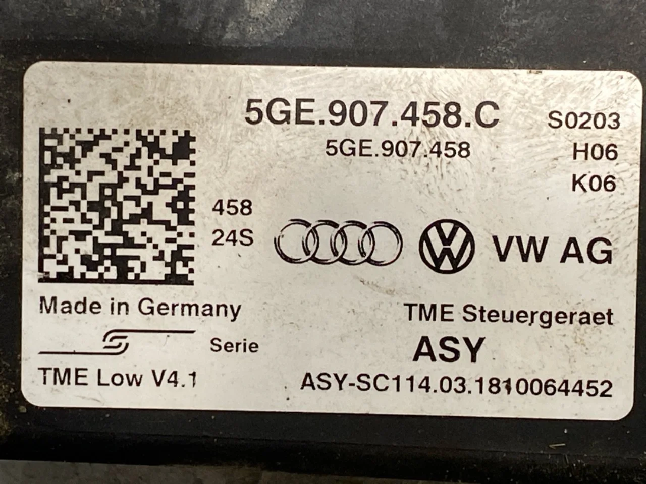 Volkswagen GOLF, E-GOLF VII 2013-20 Vezérlőegység, egyéb nézet 3