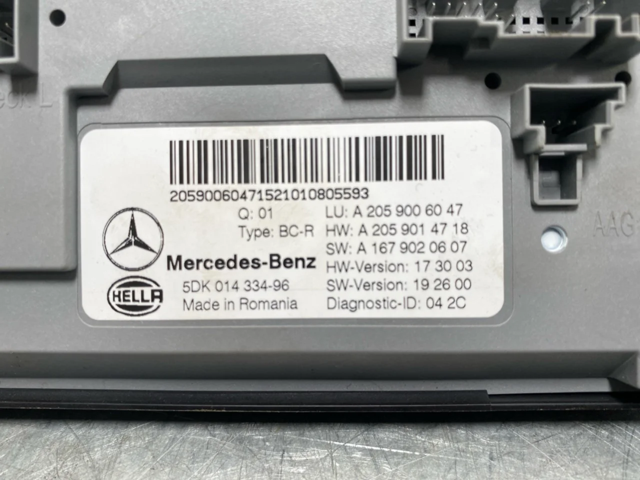 Mercedes EQC 2020- Vezérlőegység, egyéb nézet 3