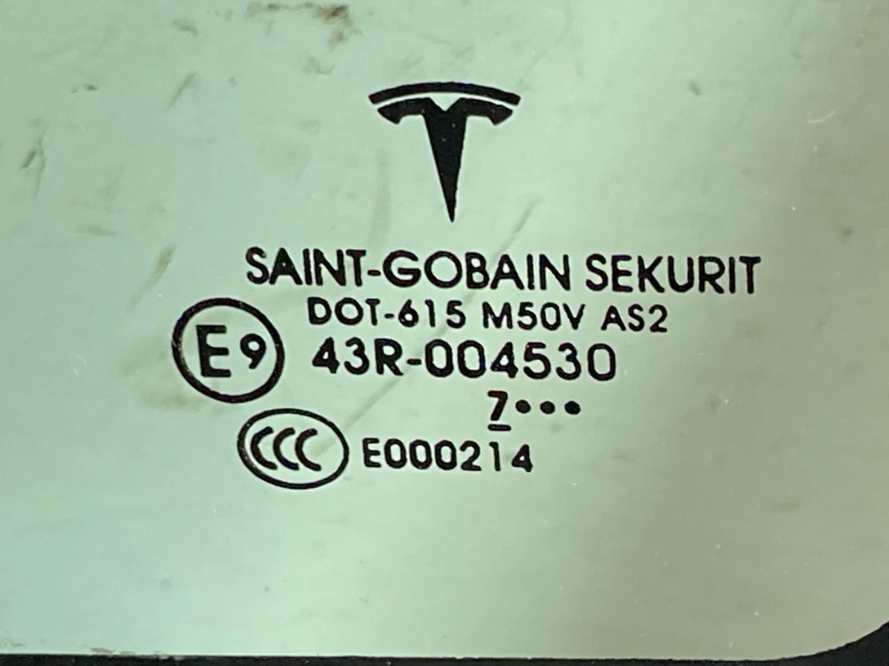 Tesla MODEL X 2016- Ajtóüveg, 4 ajtós, első, bal nézet 3