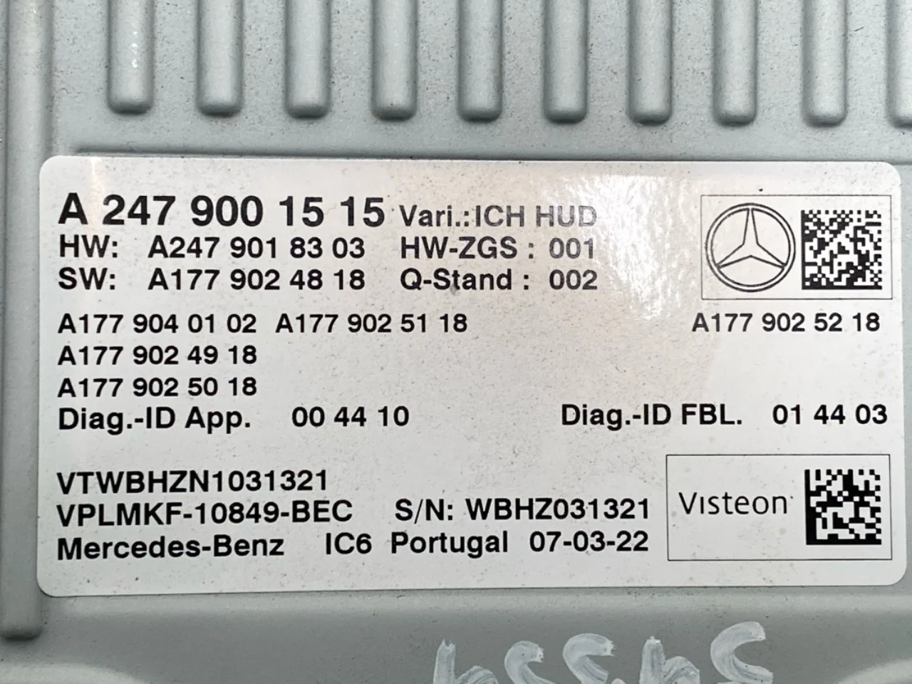 Mercedes EQB X243 2022- Vezérlőegység, egyéb nézet 3