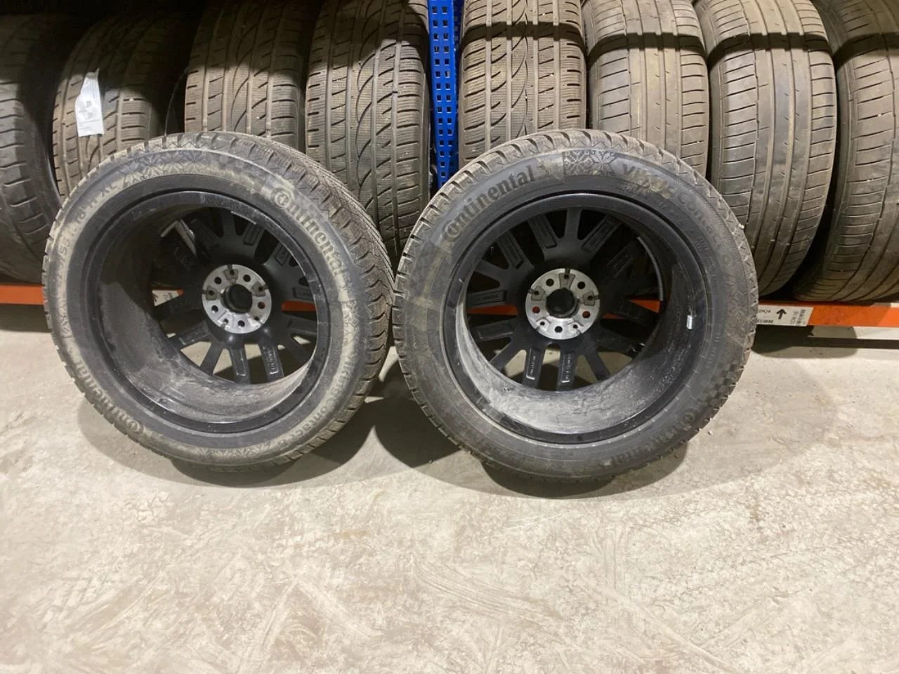 Winter tire with rim view 2