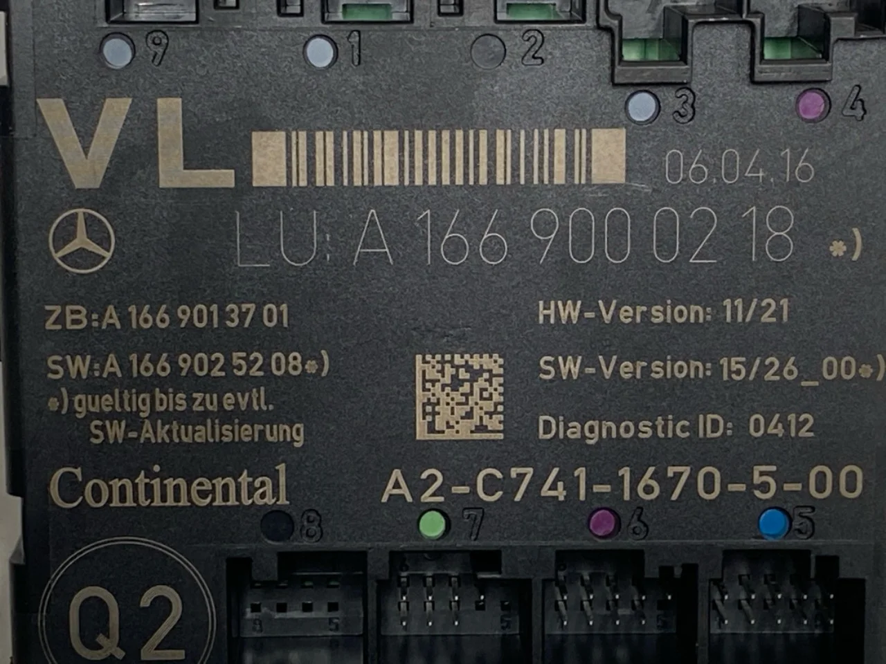 Mercedes B 180-200 W246/W242 2012-19 Vezérlőegység, ajtó nézet 3