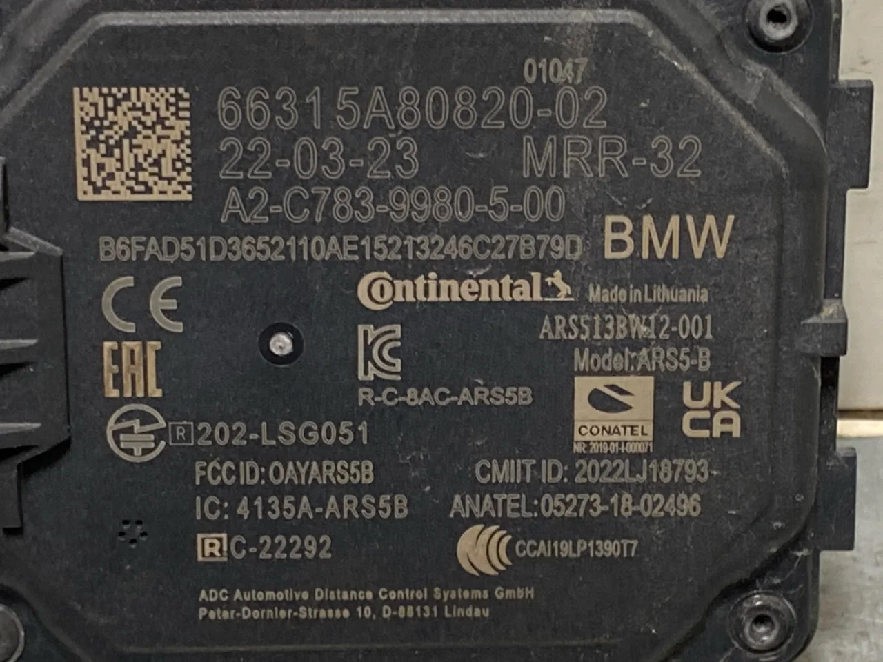 BMW X1/IX1 U11 2023- Tempomat (adaptív) érzékelő nézet 3