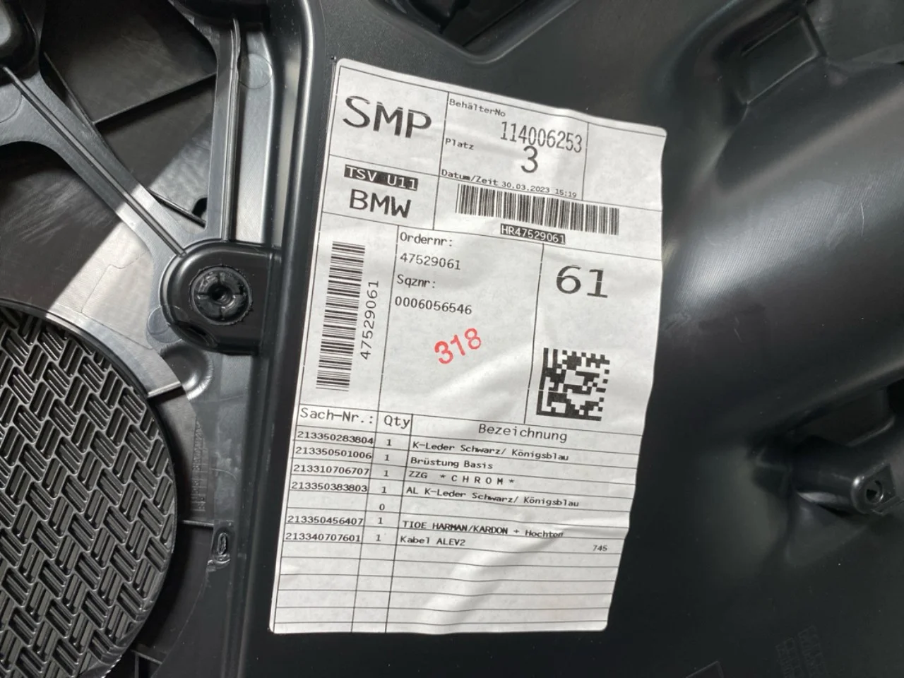 BMW X1/IX1 U11 2023- Ajtókárpit, jobb nézet 4