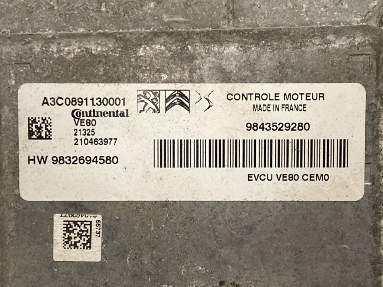 Opel / Vauxhall COMBO E 2019- Vezérlőegység, befecskendezés (benzin) nézet 3