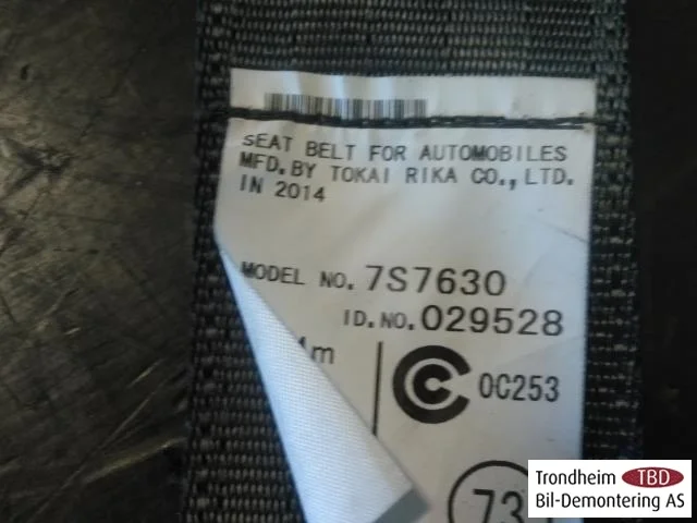 Lexus CT 200H Biztonsági öv, hátsó, jobb nézet 3