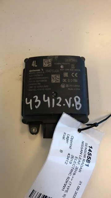 Nissan LEAF 2017-24 Aktív ütközésvédelem érzékelő