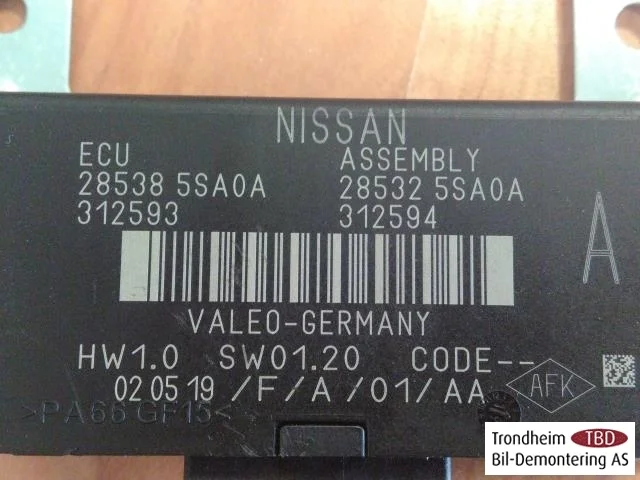 Nissan LEAF 2017-24 Vezérlőegység, egyéb nézet 2