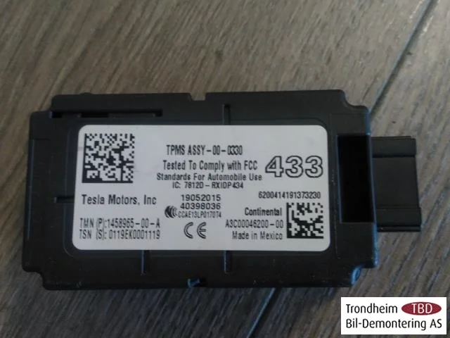 Tesla MODEL 3 2017--> TPMS érzékelő / keréknyomás-ellenőrző nézet 2