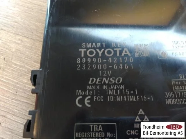 Toyota RAV 4 2019 Vezérlőegység, kulcs nélküli rendszer nézet 2