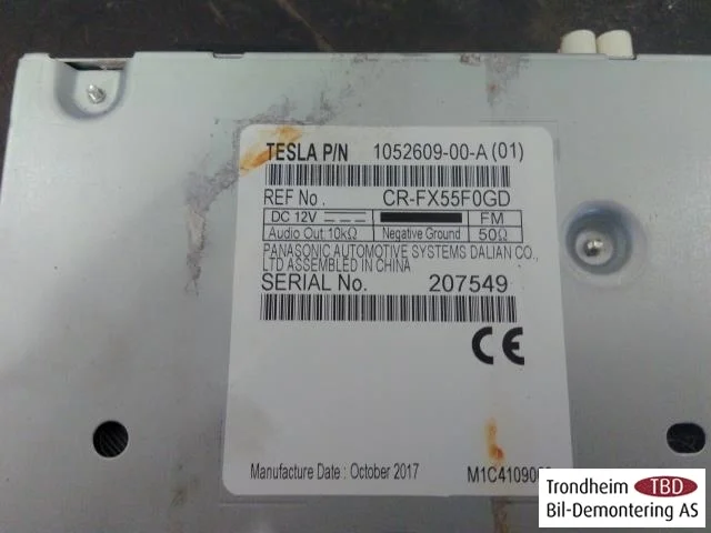 Tesla MODEL S 2013- Radio / hi-fi, other view 3