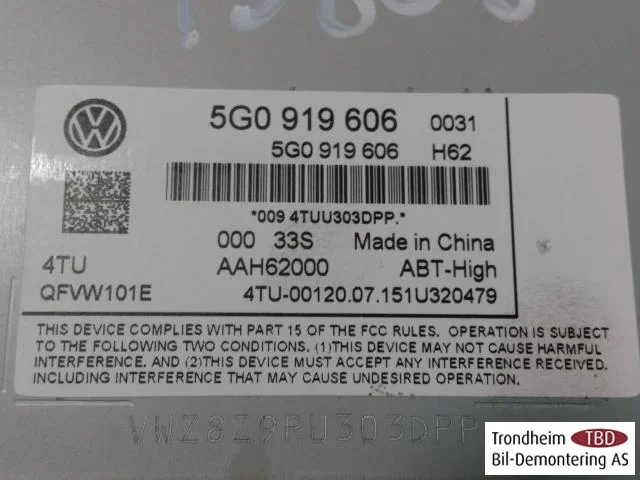 Volkswagen GOLF, E-GOLF VII 2013-20 GPS navigáció nézet 4