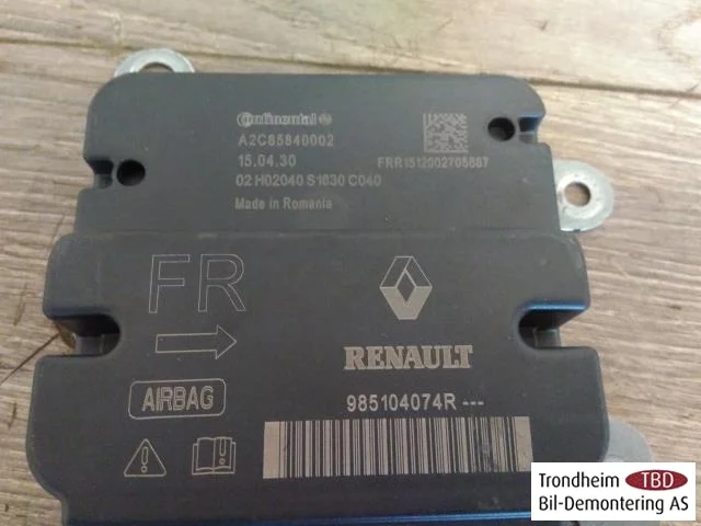 Renault ZOE/E- TECH 2013--> Légzsák elektronikai egység nézet 3
