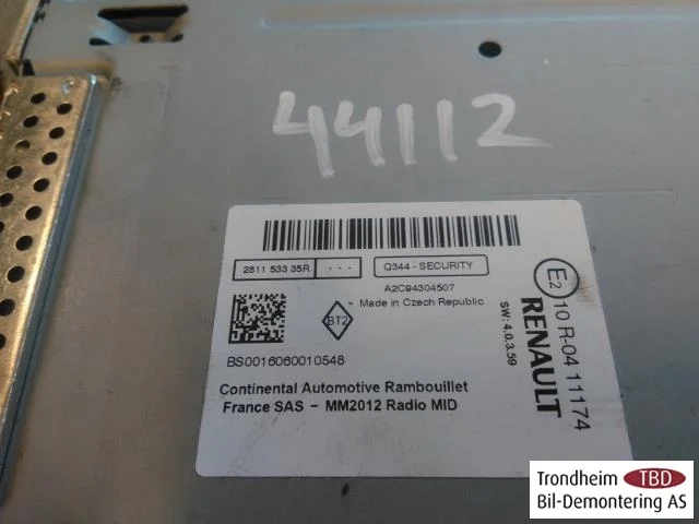 Renault ZOE/E- TECH 2013--> Radio view 3