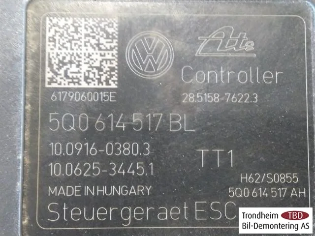 Volkswagen GOLF, E-GOLF VII 2013-20 ABS hidraulika egység (tömb) nézet 3