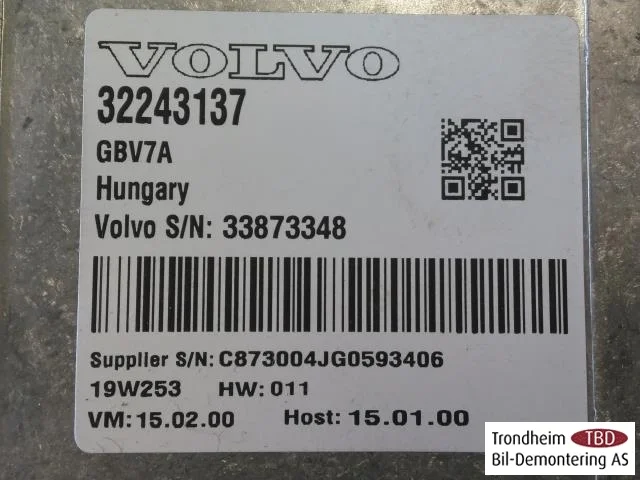 Volvo XC60 2018- Vezérlőegység, parkolássegéd nézet 4