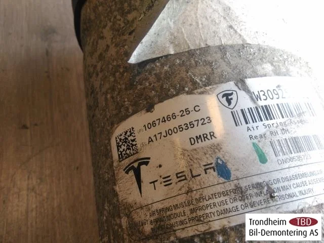 Tesla MODEL S 2013- Air spring bellows / air cushion, level control view 3