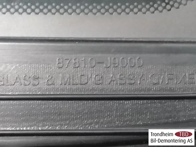 Hyundai KONA / ELECTRIC 2018-23 Rear left door glass, 4-door view 3