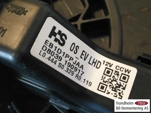 Hyundai KONA / ELECTRIC 2018-23 Heater blower motor view 3