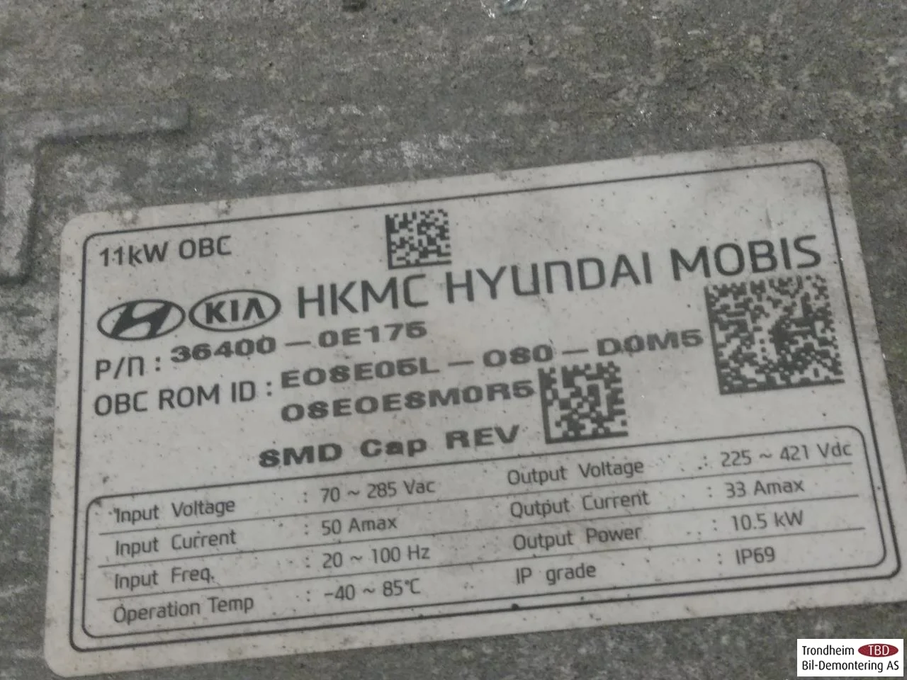 Hyundai KONA / ELECTRIC 2018-23 Akkumulátortöltő nézet 3