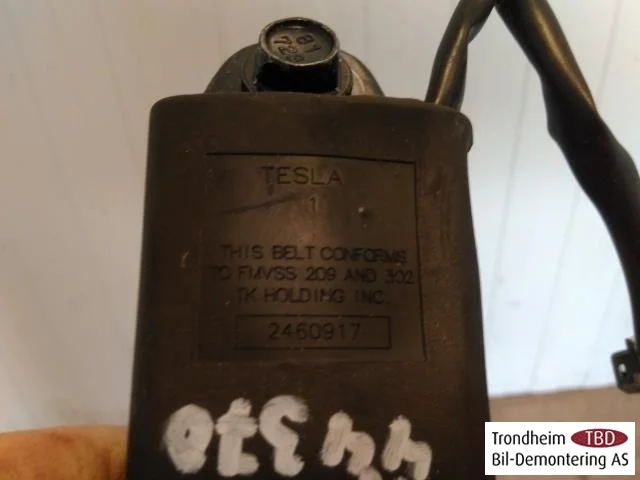 Tesla MODEL S 2013- Seat belt buckle / anchor view 4