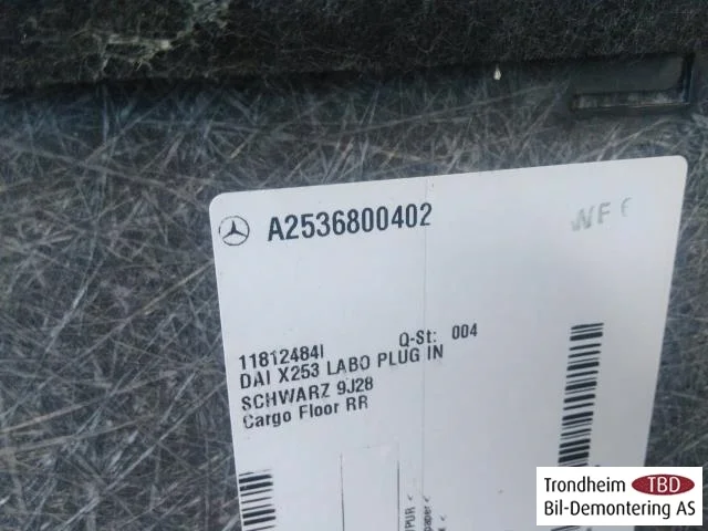 Mercedes GLC X253/C253 2015-22 Cargo area protective mat / lining view 3