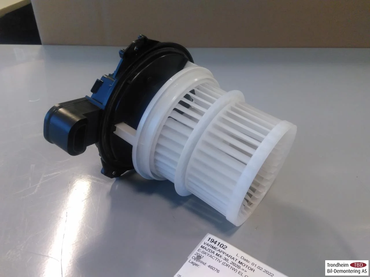 Mazda MX-30 2020- Fűtésventilátor motor nézet 2