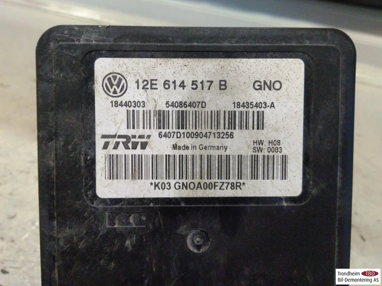 Volkswagen UP!, E-UP! Unitate hidraulică ABS vedere 2