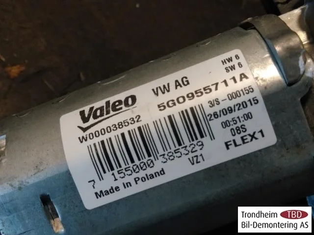 Volkswagen GOLF, E-GOLF VII 2013-20 Ablaktörlő motor, csomagtérajtó nézet 3